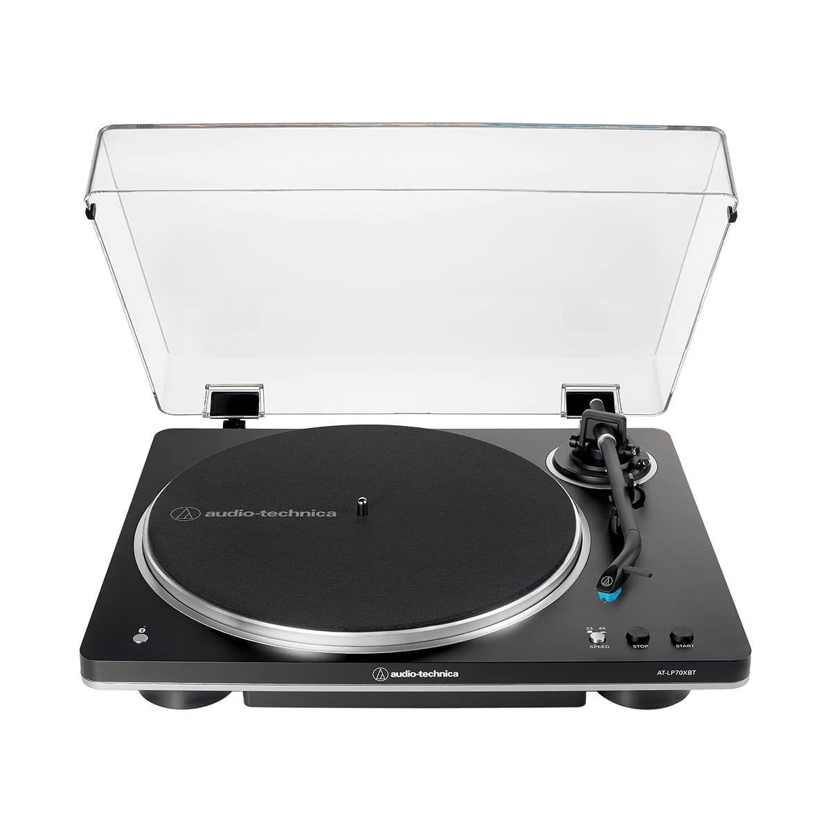 Toca-Discos Audio-Technica AT-LP70XBT-BS: Som de Vinil Sem Fio e Automático