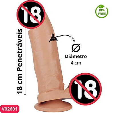 Pênis Realista com Ventosa: Conforto e Discrição