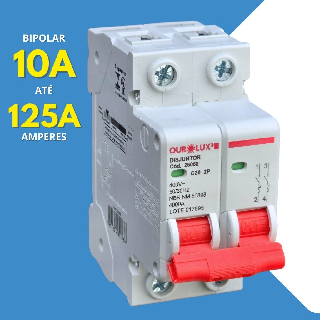 Disjuntor Bipolar Ourolux: Proteção 220V!