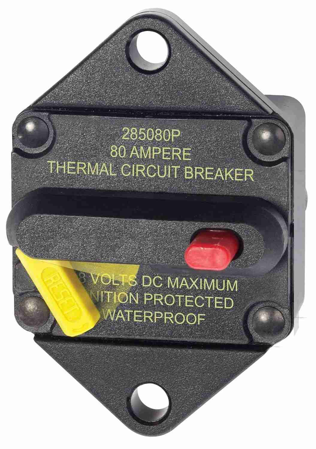Disjuntor Blue Sea 7086 80A Panel Mount 285 Series: Segurança e Confiabilidade para seu Equipamento