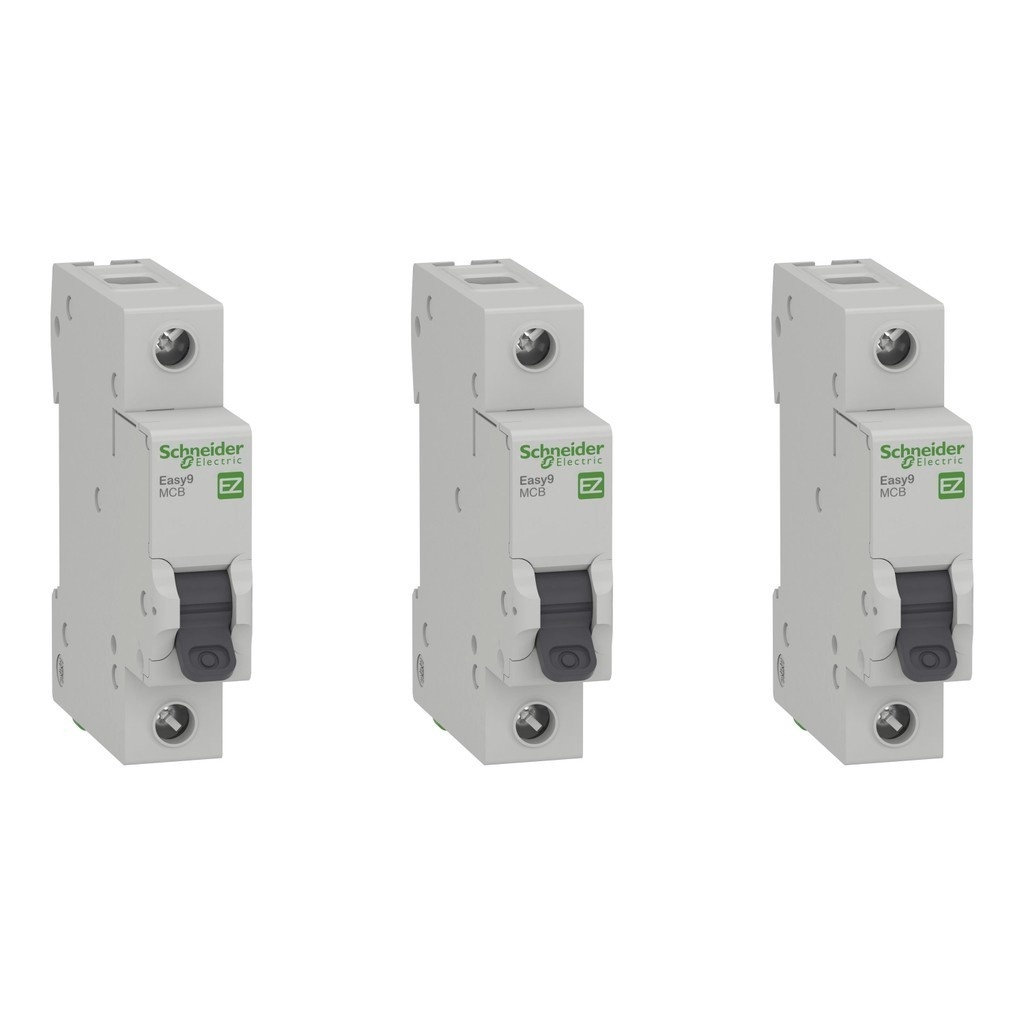 Disjuntor Schneider Easy9 16A: Kit com 3 Unidades