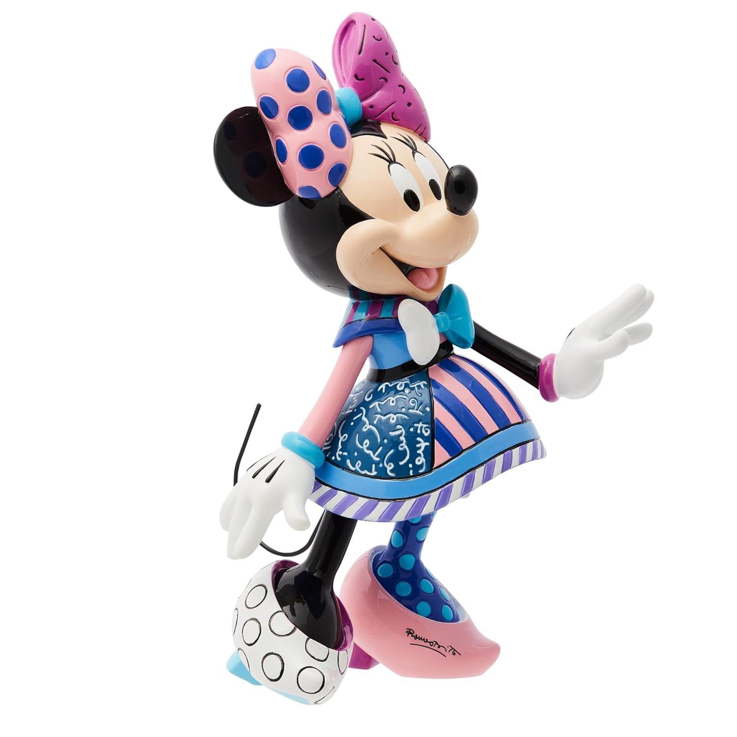 Enesco Disney BRITTO Minnie Mouse Estatueta 21cm - Coleção Exclusiva com Arte Pop Vibrante