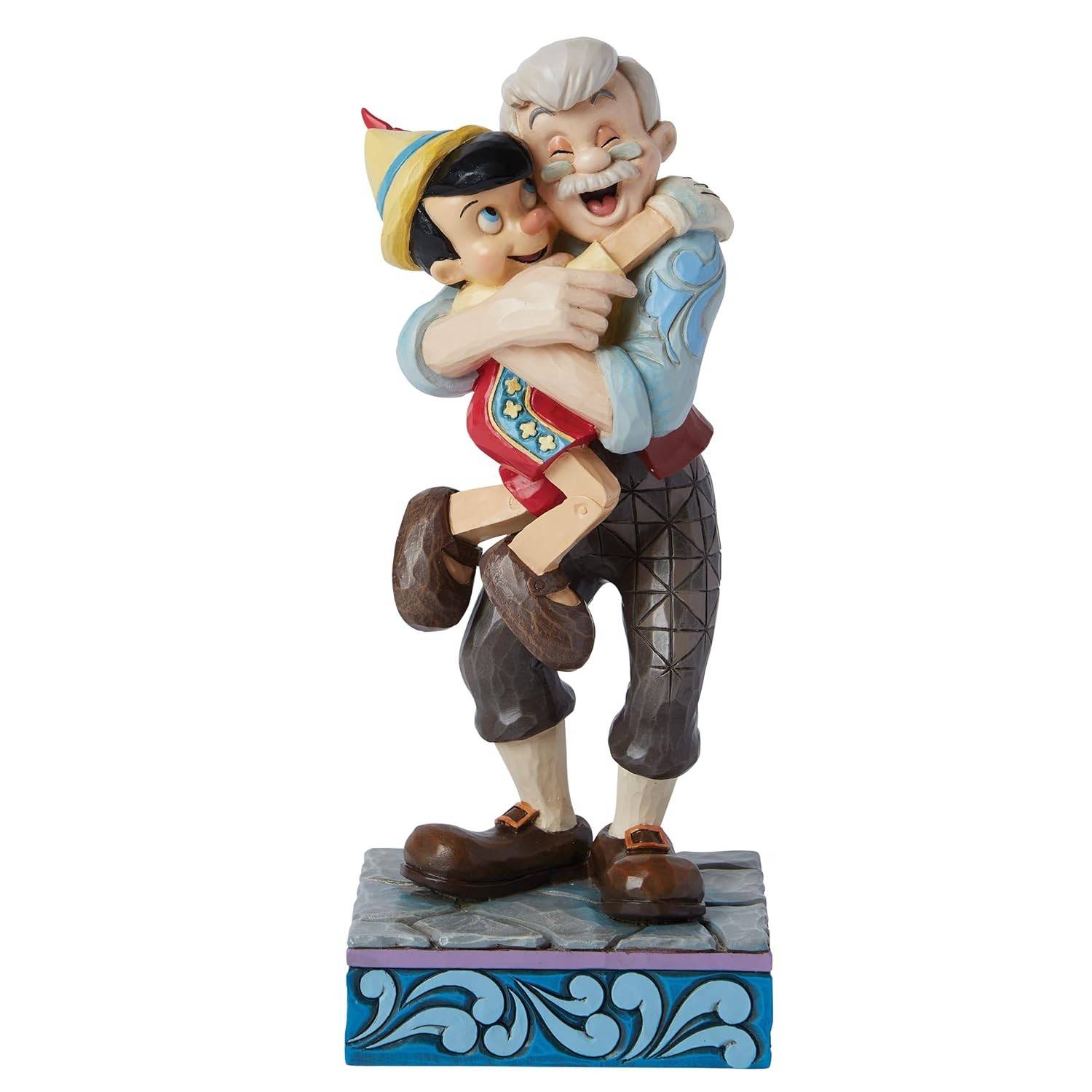 Enesco Disney Traditions Jim Shore - Estatueta Pai Pinóquio com Geppetto | Coleção Colecionável de Resina Pintada à Mão