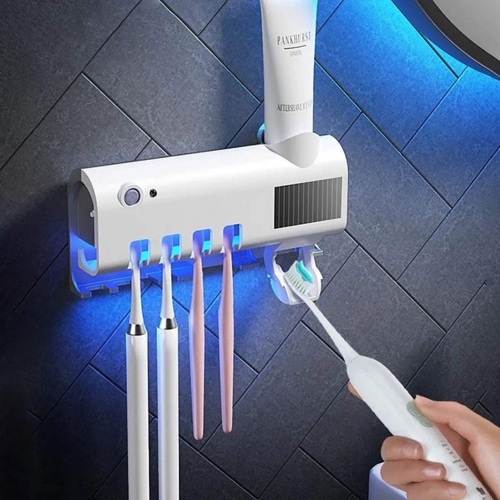 Dispensador de Pasta de Dente com Esterilizador UV: Moderno e Prático