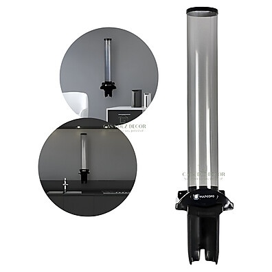 Dispenser Porta Copo 50ml Preto – Higiene e Economia em Um Só Lugar