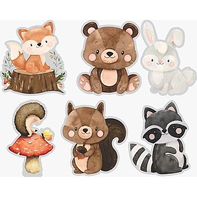 Display de Mesa Festa Bosque Aquarela – 6 Peças em MDF