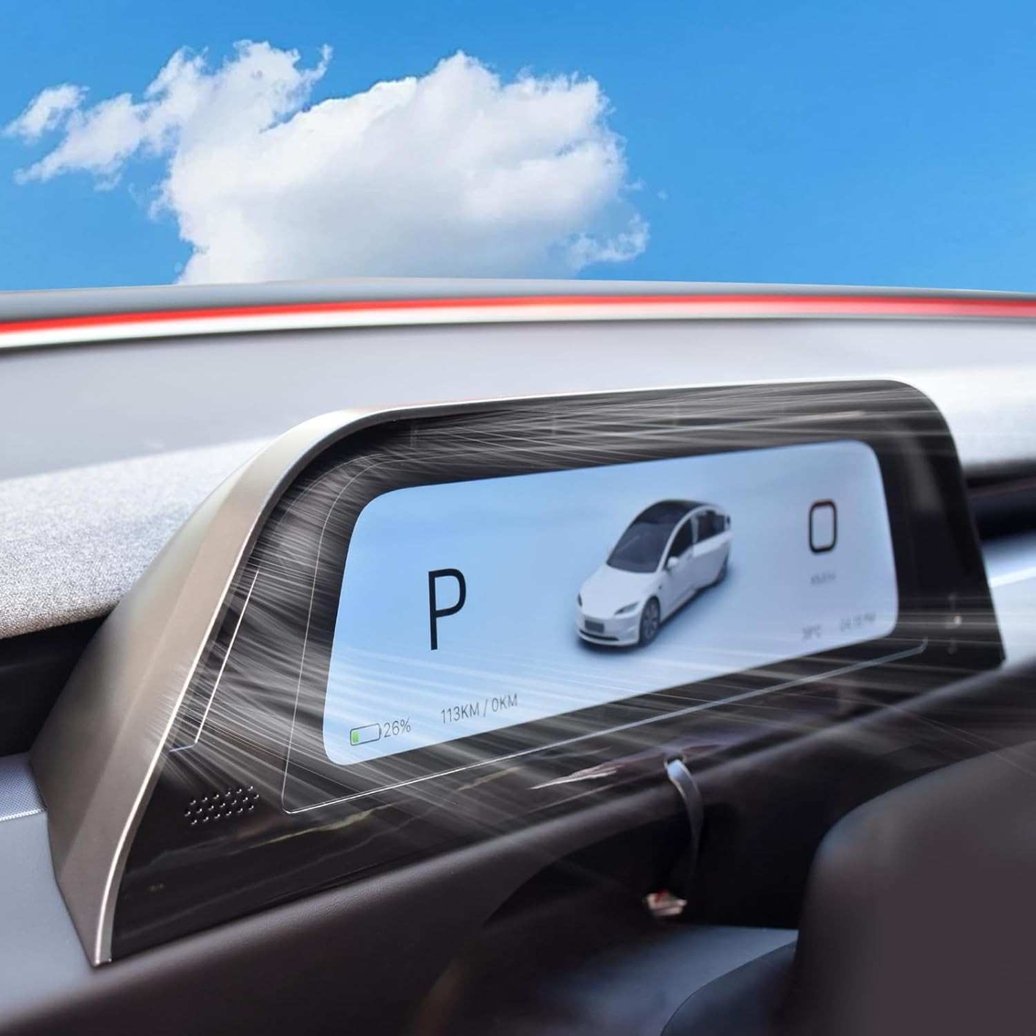 Display de Alerta Inteligente para Tesla Model Y Juniper & Model 3 Highland: Segurança e Tecnologia na Sua Tela de 9.7"
