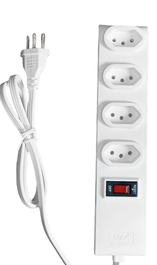 Extensão Filtro de Linha Bivolt 3m com 4 Tomadas - Segurança e Praticidade para Seus Dispositivos