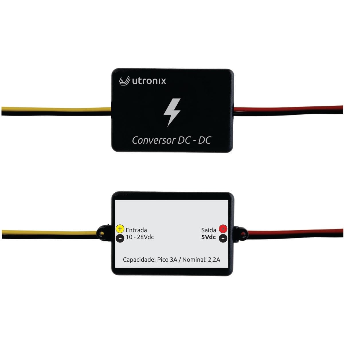 Conversor de Tensão 12V/24V para 5V 3A Universal: Energia Inteligente para Seus Dispositivos