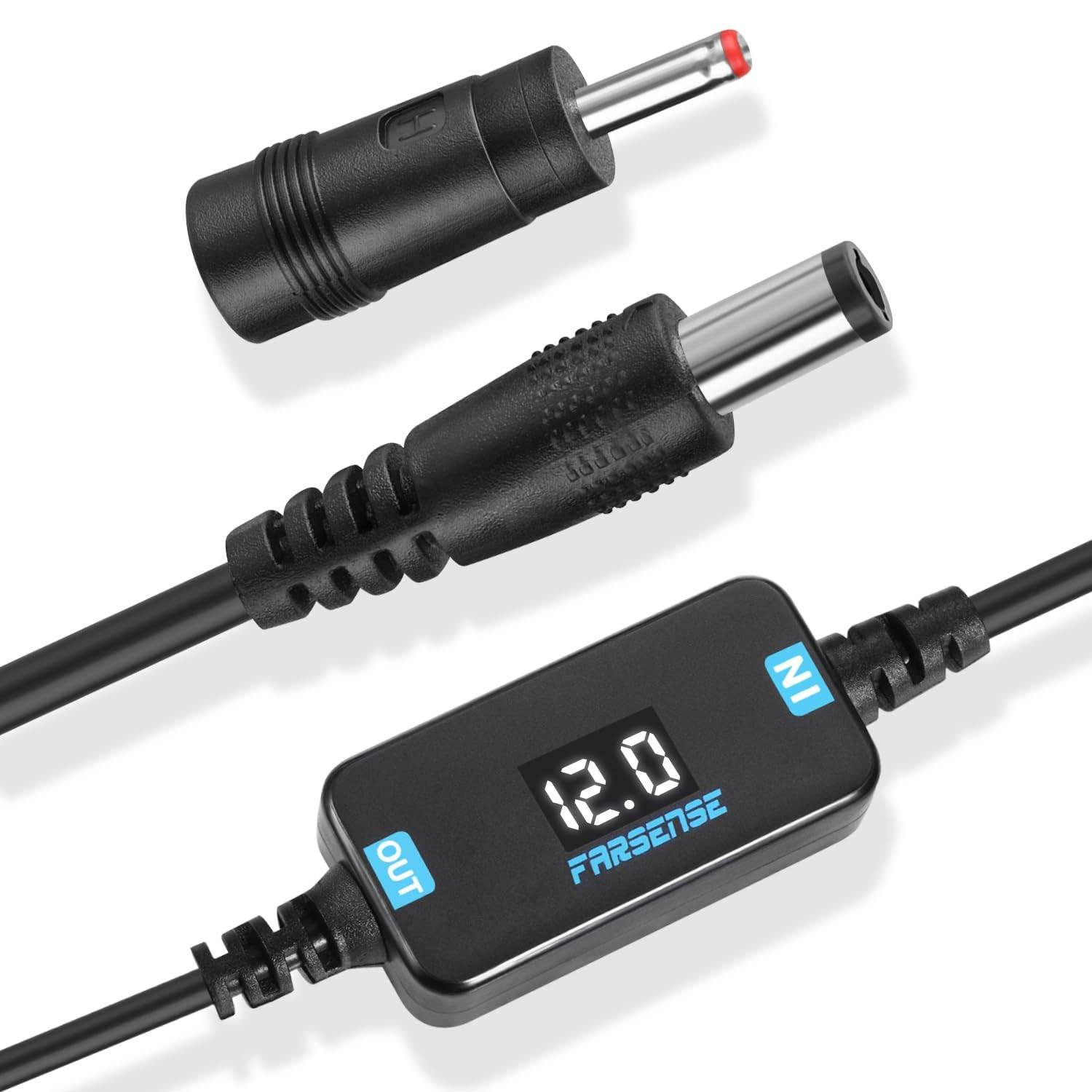 Conversor Farsense USB para 12V: Potencialize Seus Dispositivos com Segurança e Display de Tensão