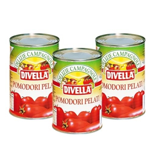 Pack 3 Tomate Italiano Inteiro Sem Pele Divella 400g P/pizza