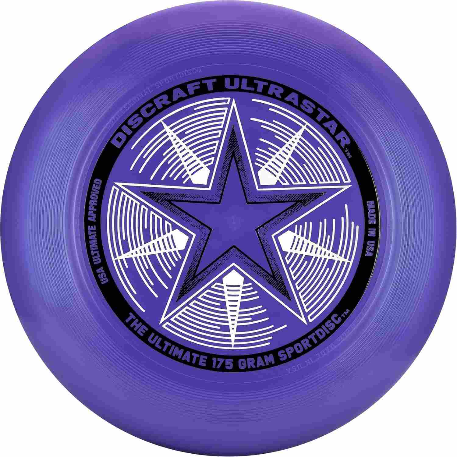 diversao-a-disco-roxo-star-de-175g-e-frisbee-ultimate-perola-discraft-jogo-ultra-a