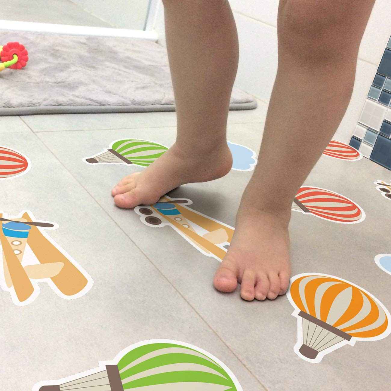Adesivo Piso de Banheiro Antiderrapante Infantil com 14 Unidades - Segurança e Diversão no Banho