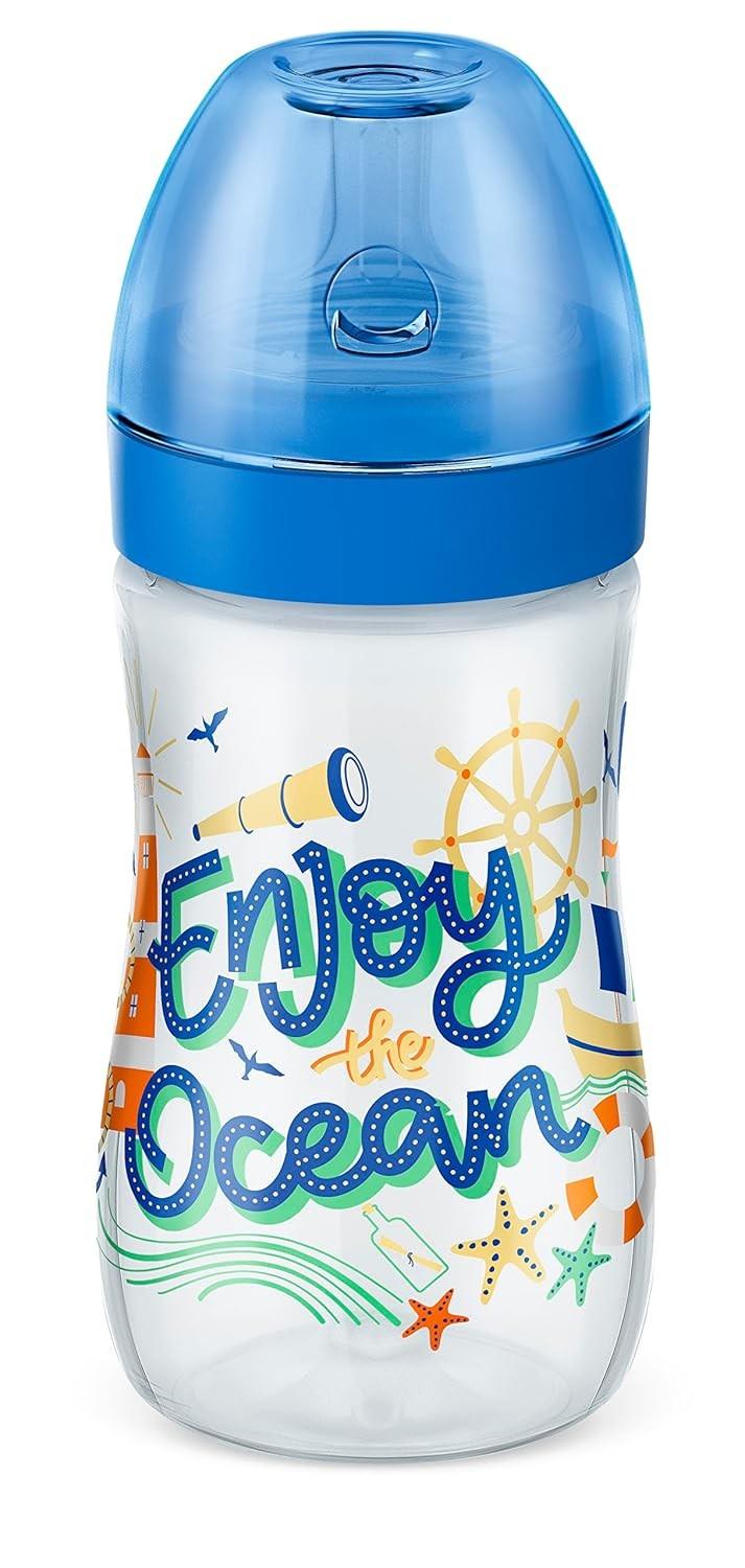 Lillo Mamadeira Super Evolution Divertida 6M+ 300ml Azul - Design Ergonômico com Bico Macio