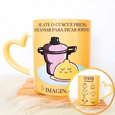 Caneca Cuscuz Personalizada: Seu Café Mais Divertido!
