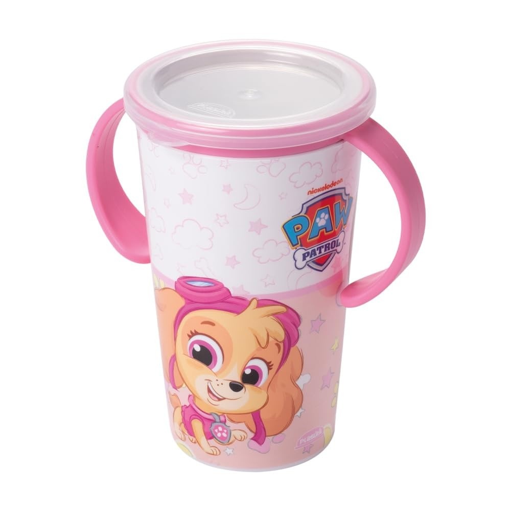 Copo Magic com Alça Patrulha Canina Menina 280ml - Seguro, Atóxico e Divertido