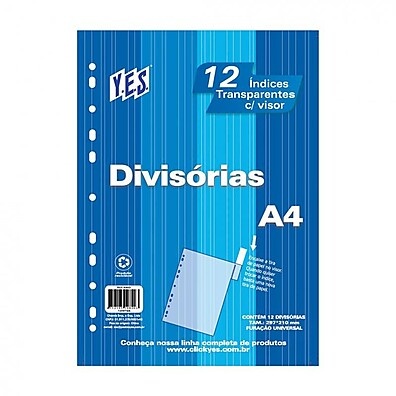 Divisória Cristal A4: Organize com Visor!
