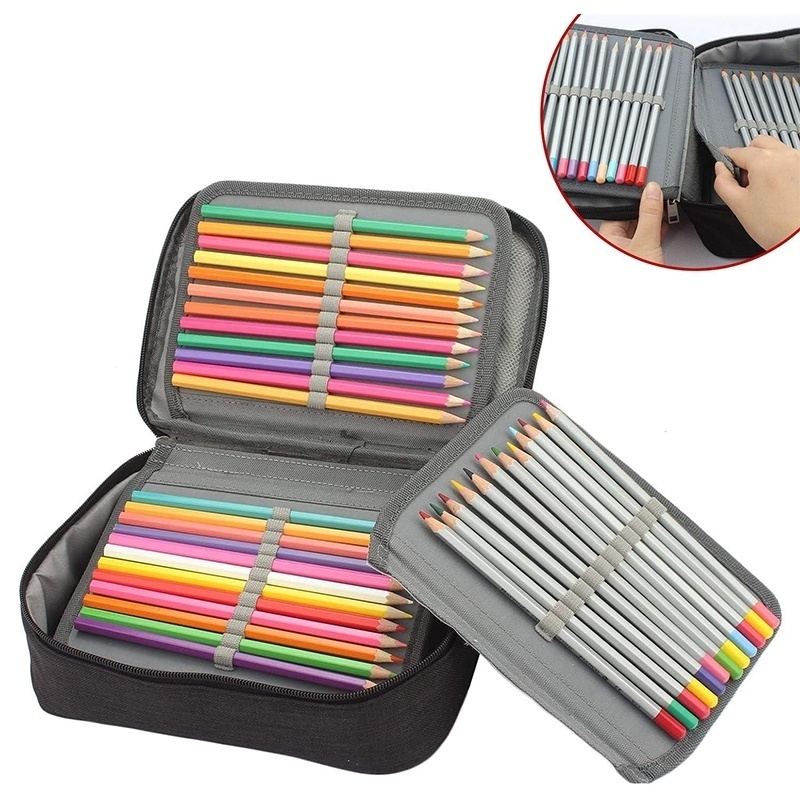 Estojo 72 Pens Escolar Box: Prático, Resistente e Com Divisórias