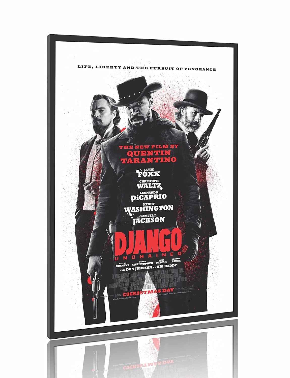 Quadro Django Livre 60x90cm - Moldura em MDF para Decoração de Parede com Tema de Filme