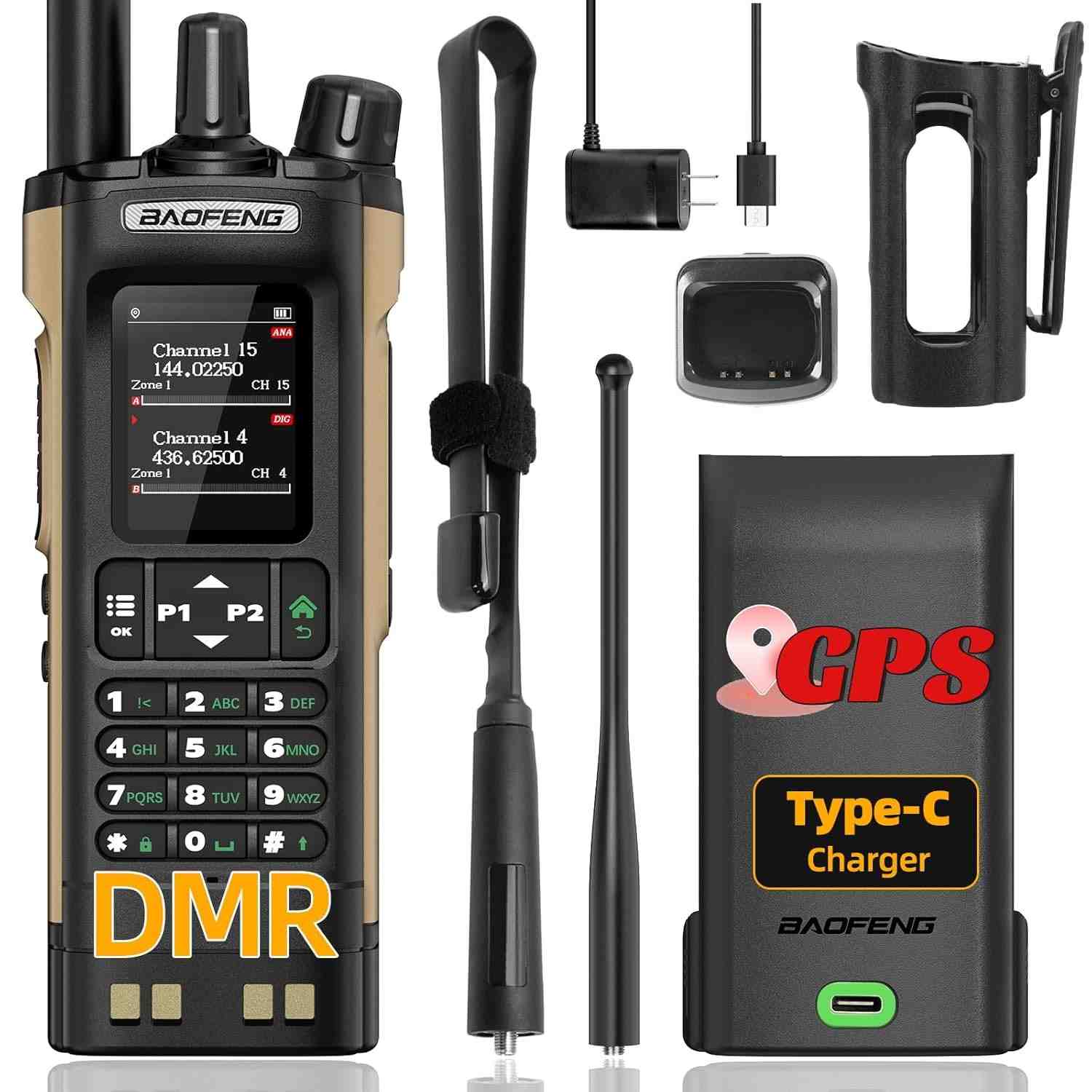 Rádio Amador Baofeng DM32 DMR 10W GPS USB-C: Comunicação Avançada e Confiável