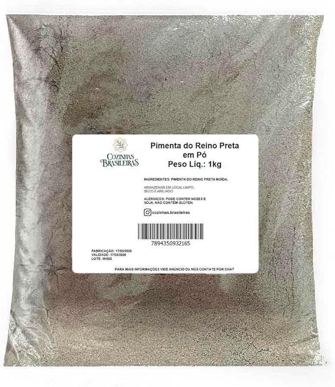 Pimenta do reino preta em pó (1kg)