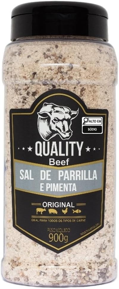 Quality Beef Tempero Sal de Parrilla Pimenta do Reino 900g
