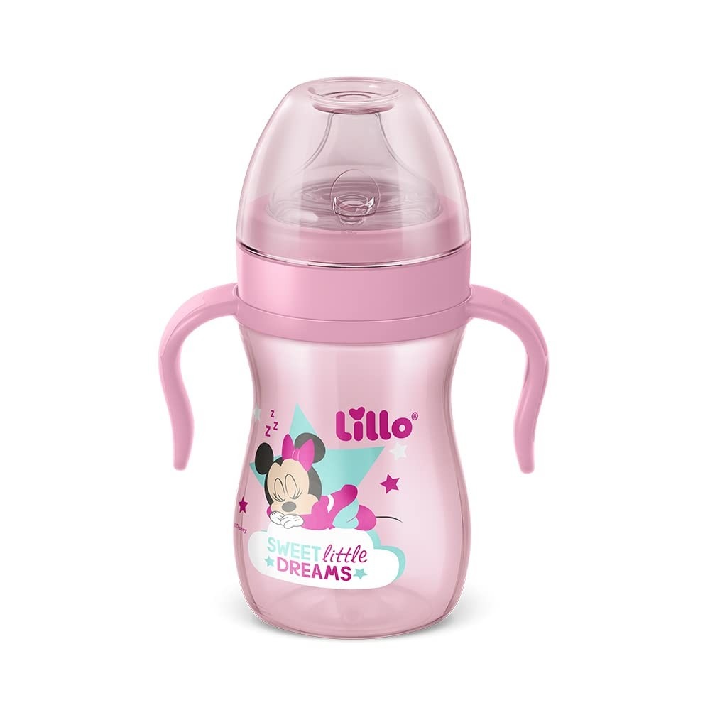 Copo de Aprendizado Disney Minnie Rosa 240ml - Lillo do Brasil | Seguro, Ergonômico e Sem BPA