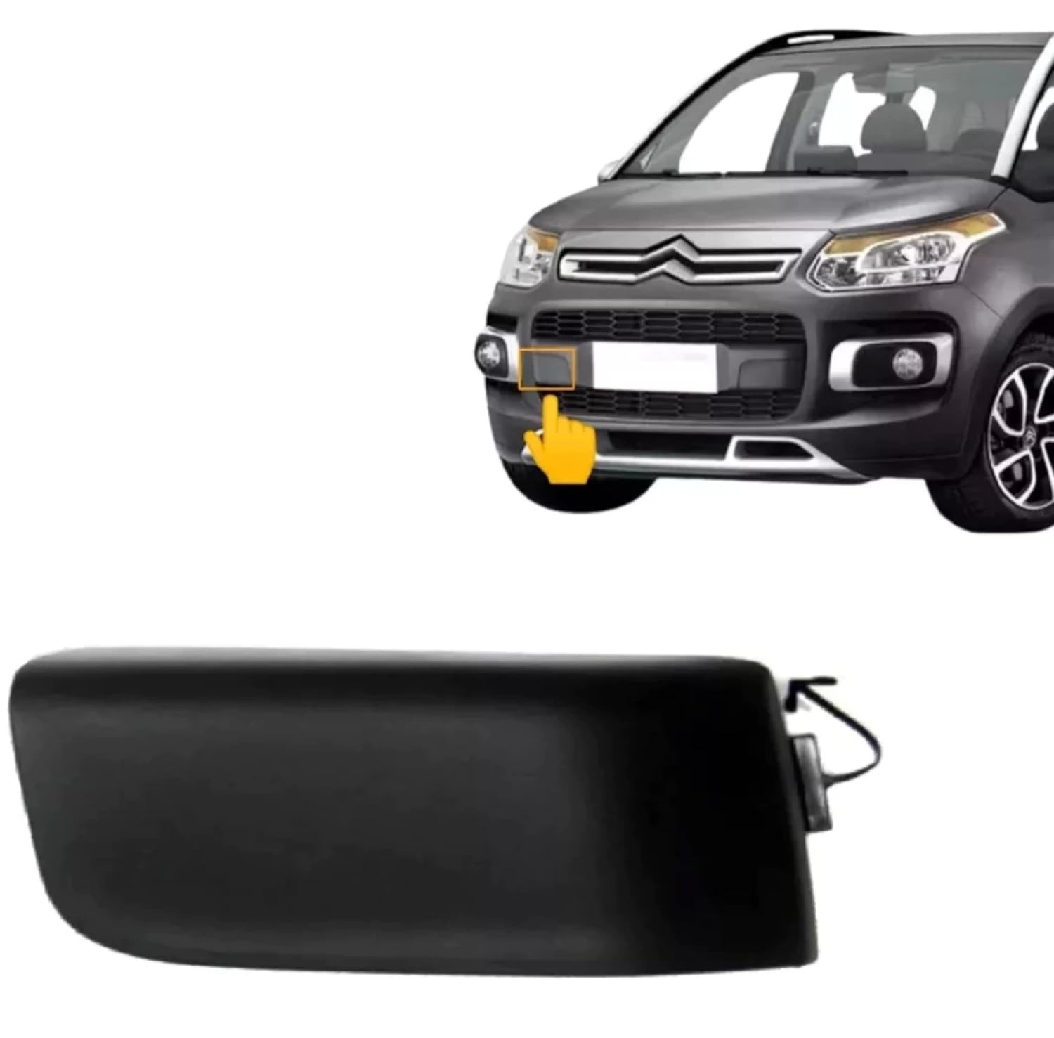 Tampa do Reboque do Para-choque Dianteiro para Citroën Aircross (2010-2015) - Acabamento Perfeito
