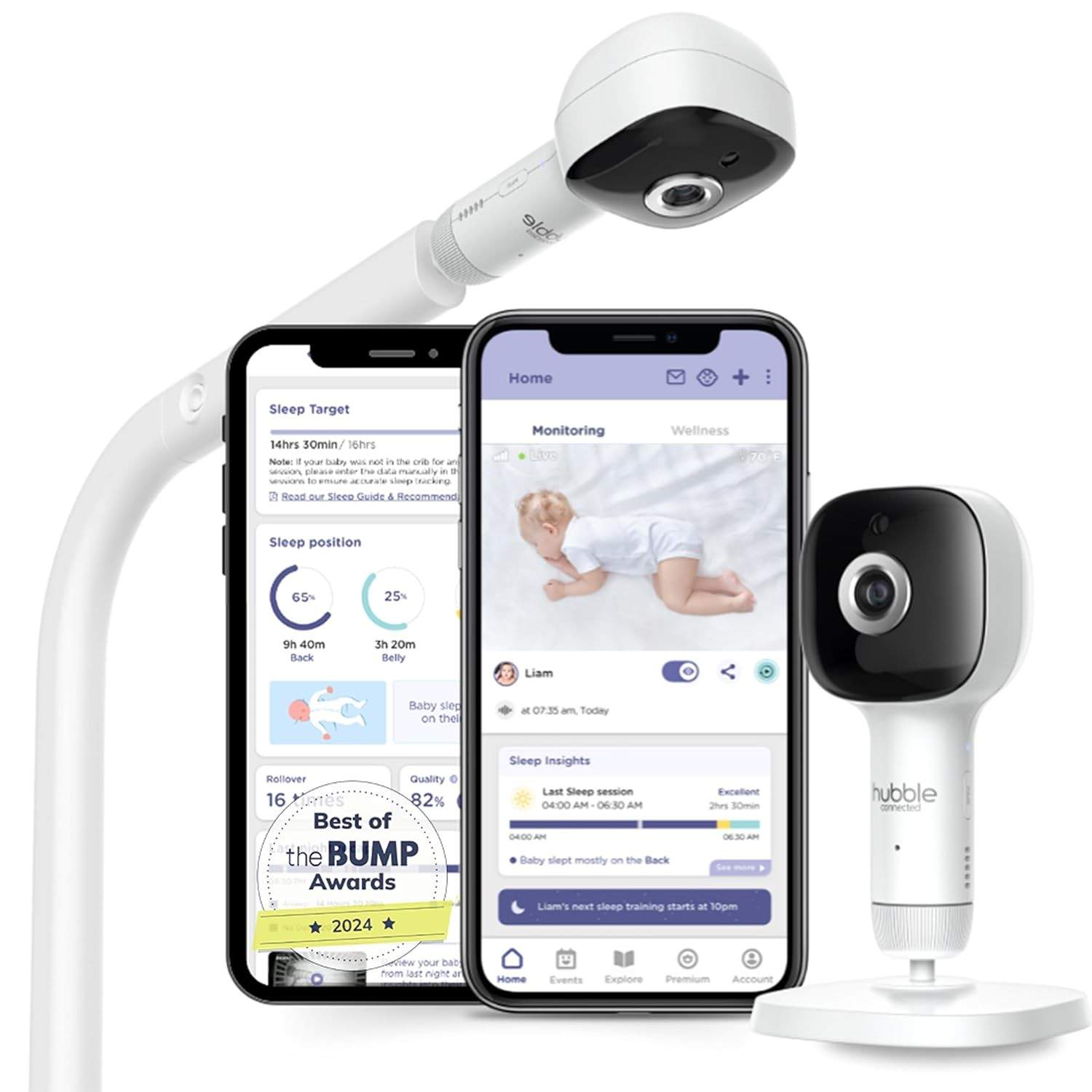 Monitor Inteligente Hubble SkyVision AI - Controle Total do Sono do Bebê com IA