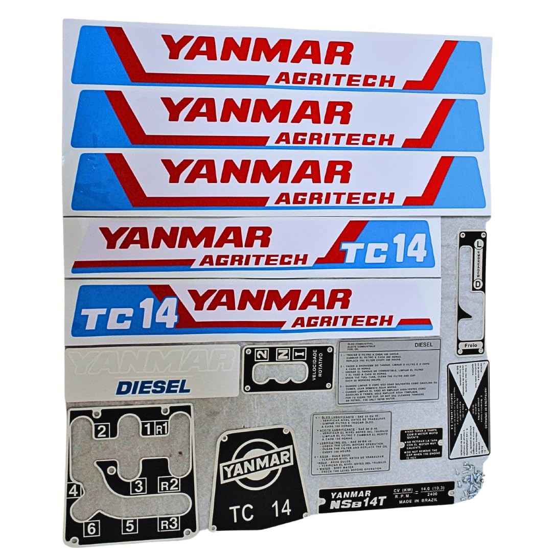 Kit Decalques Yanmar TC14: Renove o Visual do Seu Trator com Estilo e Durabilidade