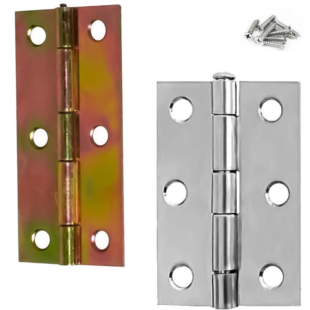 Dobradiças de Aço Inox: Kit 3 para Portas e Armários