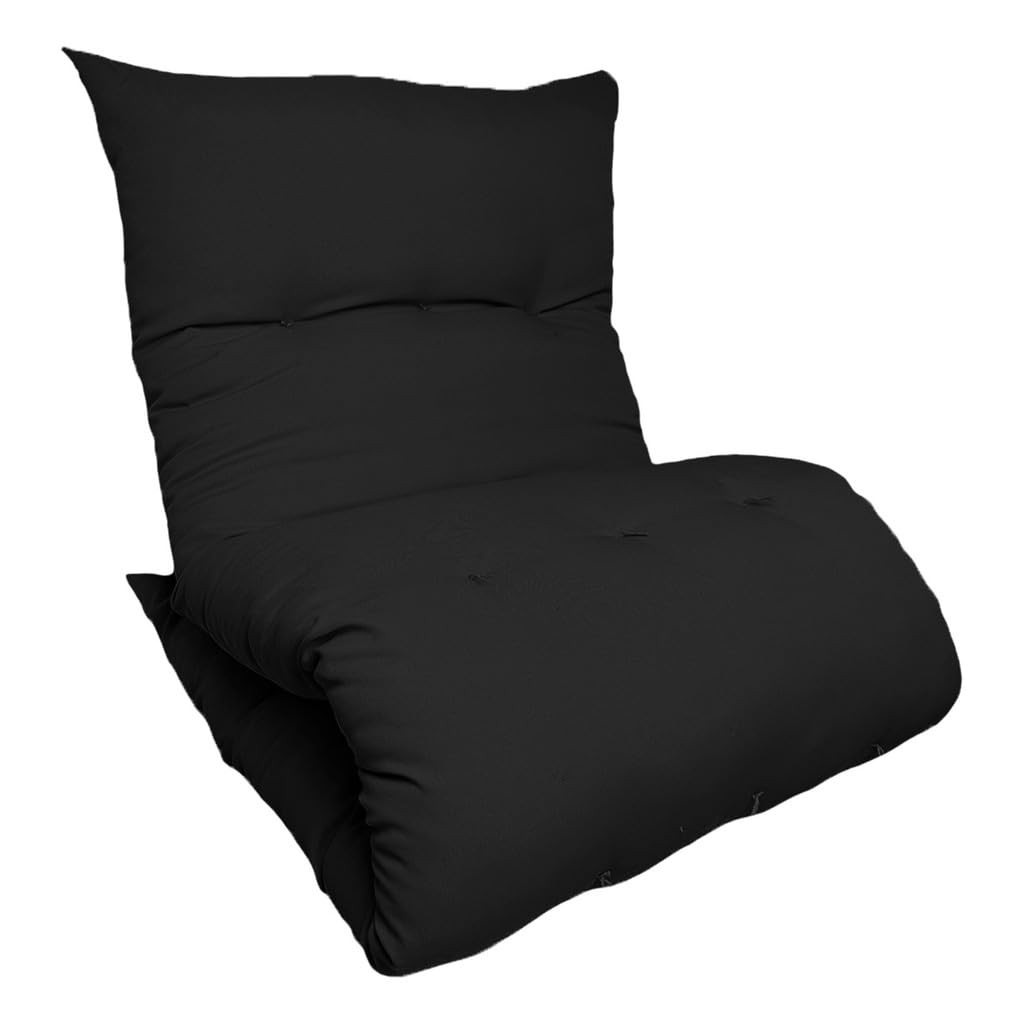 Colchonete Futon Dobrável Preto - Conforto Portátil para Casa e Viagem