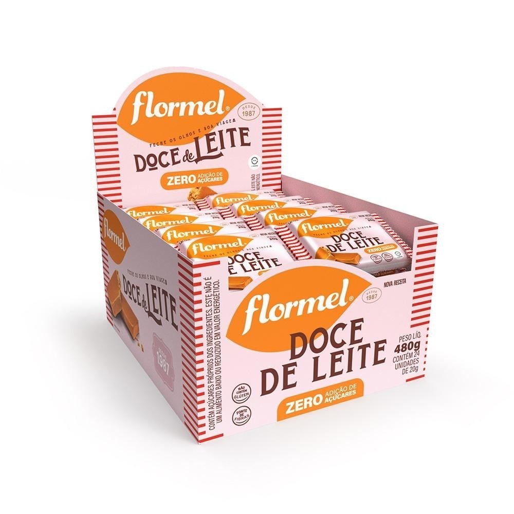 Doce de Leite Zero Açúcar Flormel: 24 Tabletes Deliciosos!