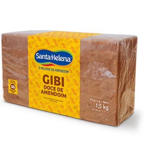Doces de Amendoim Gibi Santa Helena 1,5kg com 50un – Sabor Intenso e Crocante