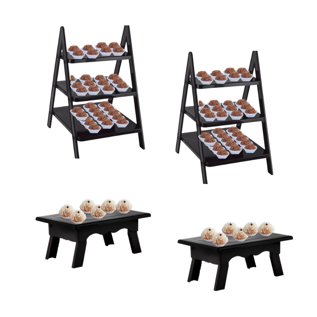 Kit Festa Completo: Escadinhas e Mesinhas para Doces