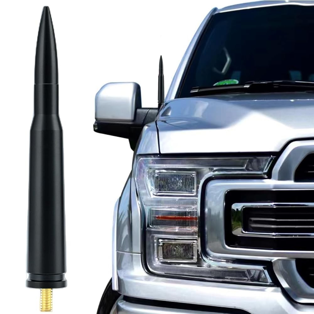 Antena Bullet 50 Cal para Ford, Dodge RAM e Chevrolet/GMC - Estilo e Performance!