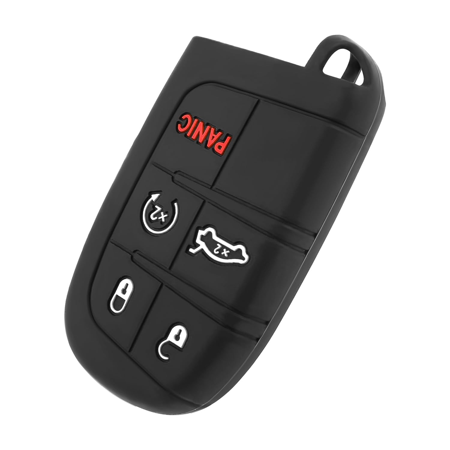 Capa com chave de 5 botões para proteger o controle remoto, compatível com Jeep Dodge Chrysler