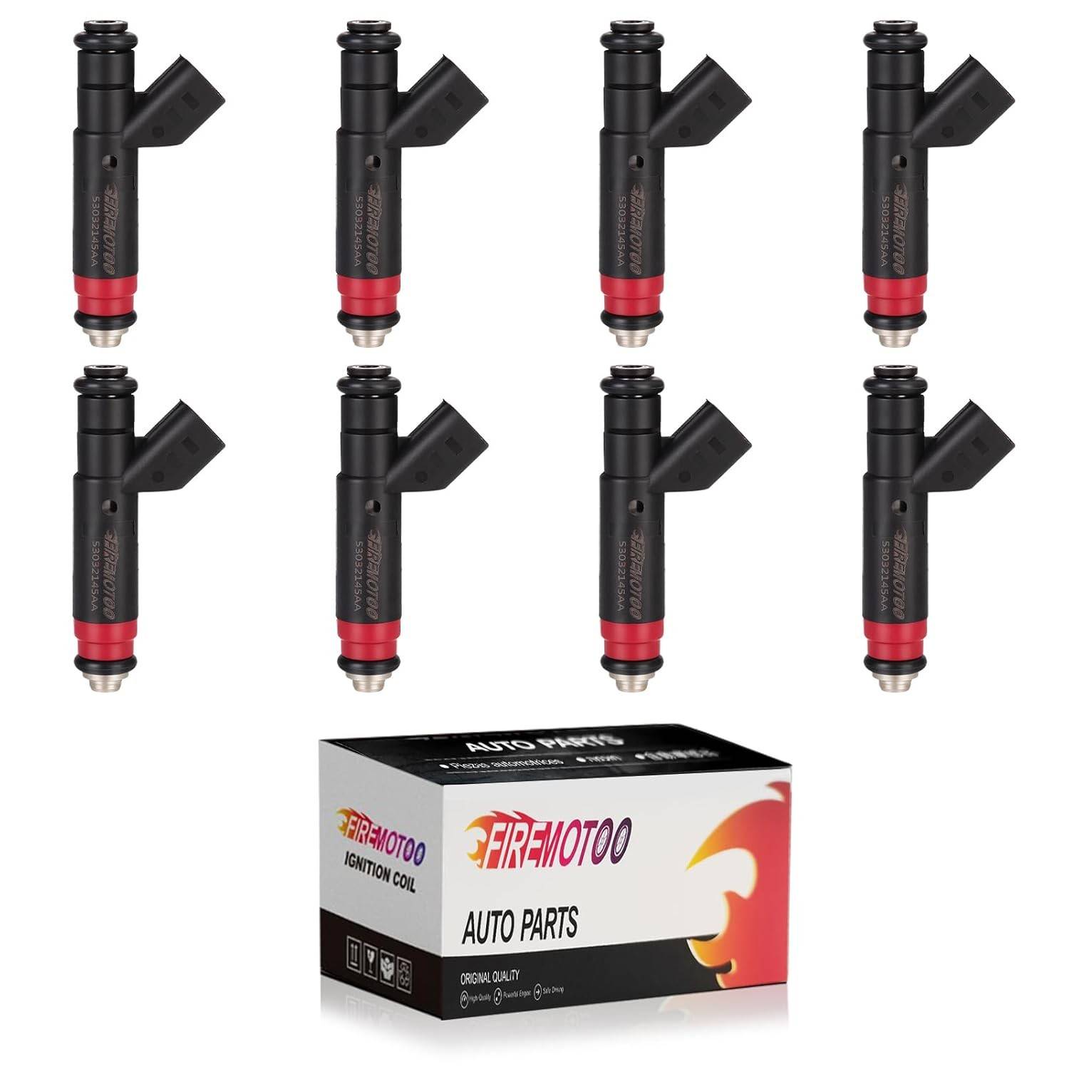 Kit 8 Injetores Combustível 2 Furos para Jeep Grand Cherokee, Dodge Durango, Dakota e Ram 4.7L V8