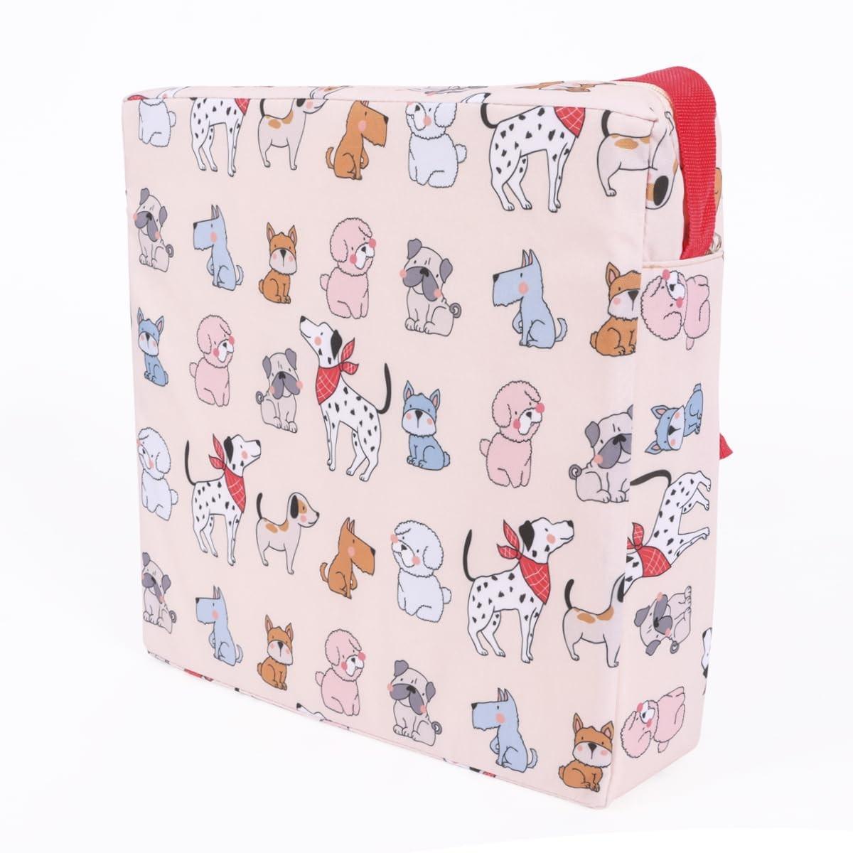 Almofada de Assento Infantil com Elevação e Design Impermeável - Dogs