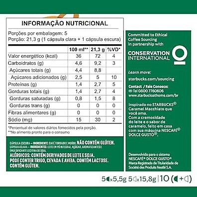 Starbucks Caramel Macchiato Dolce Gusto: 10 Cápsulas