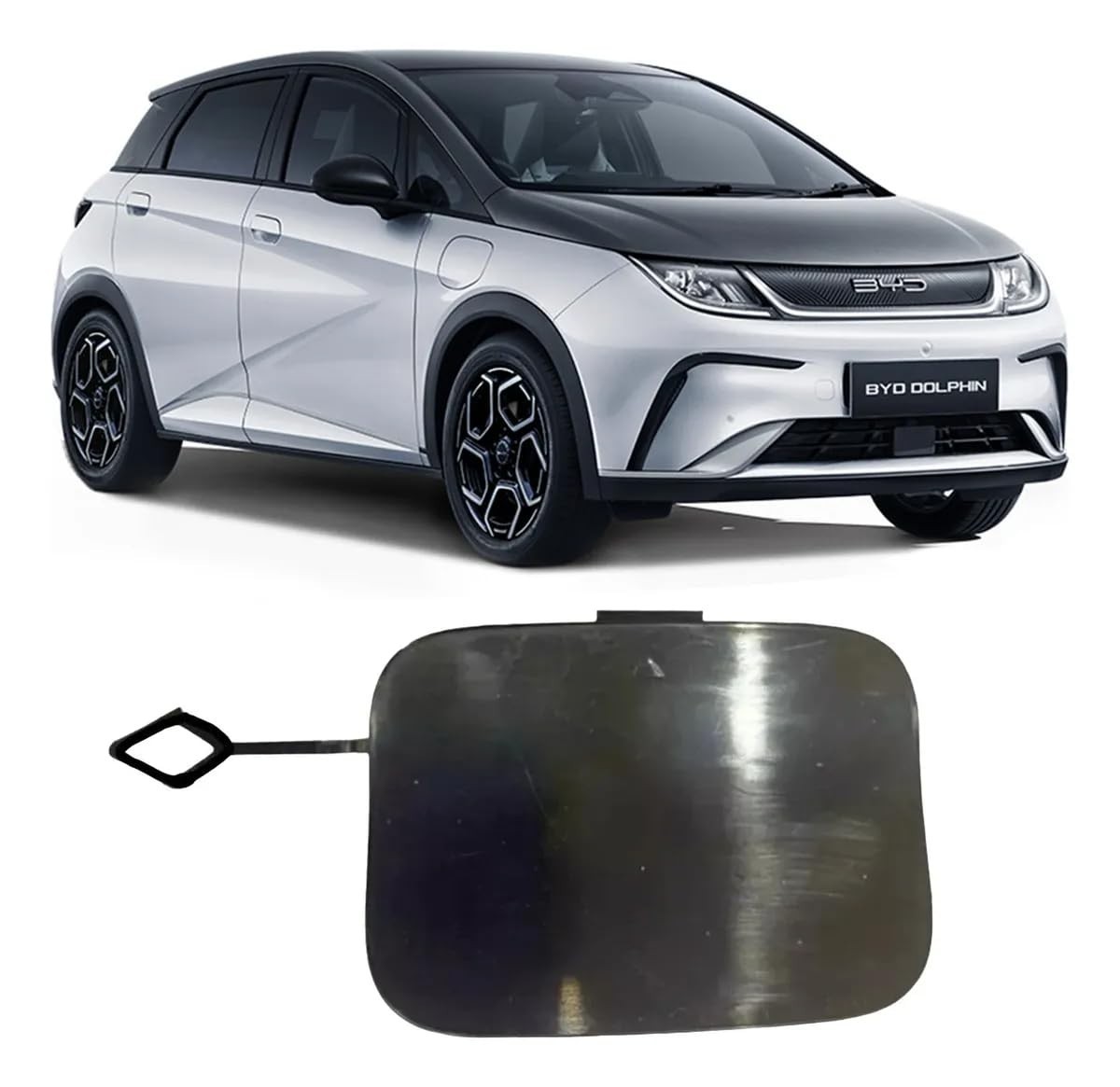 Tampa Reboque Parachoque Dianteiro BYD Dolphin 2023-2025 - Acabamento Premium