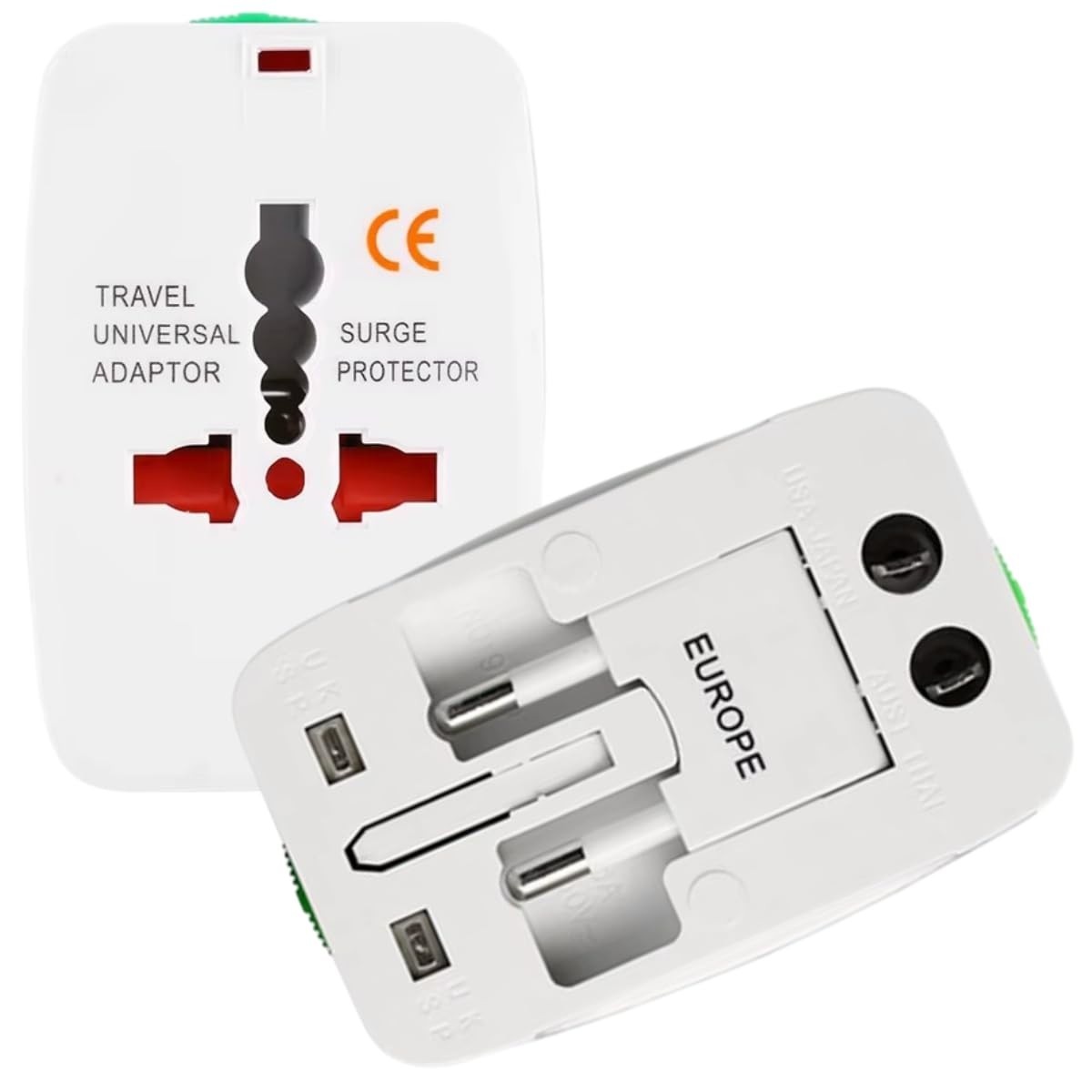 Kit 2 Adaptadores de Tomada Universal Bivolt - Viagem e Uso Doméstico Sem Limites