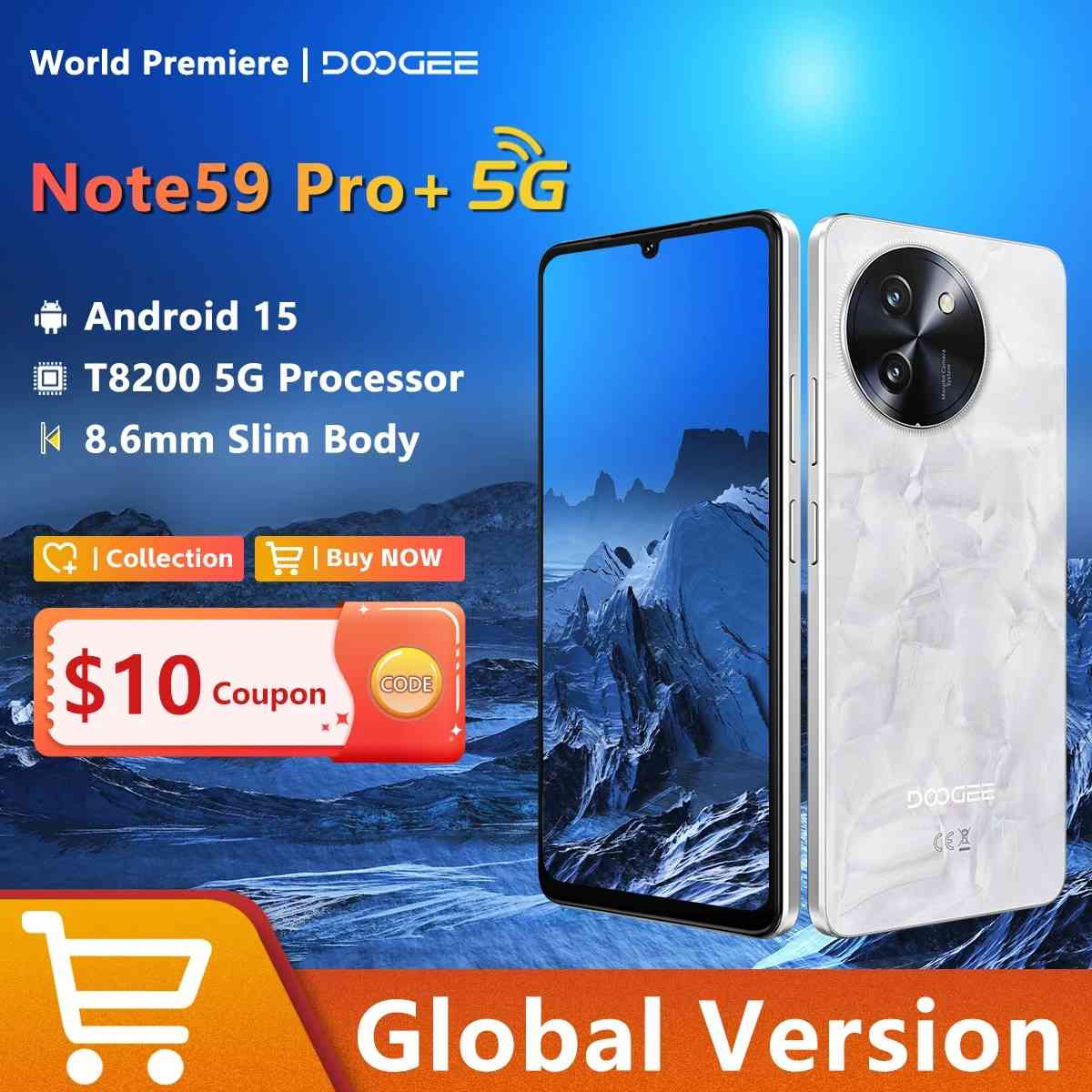 DOOGEE NOTE 59 PRO+ 5G: Poder e Elegância