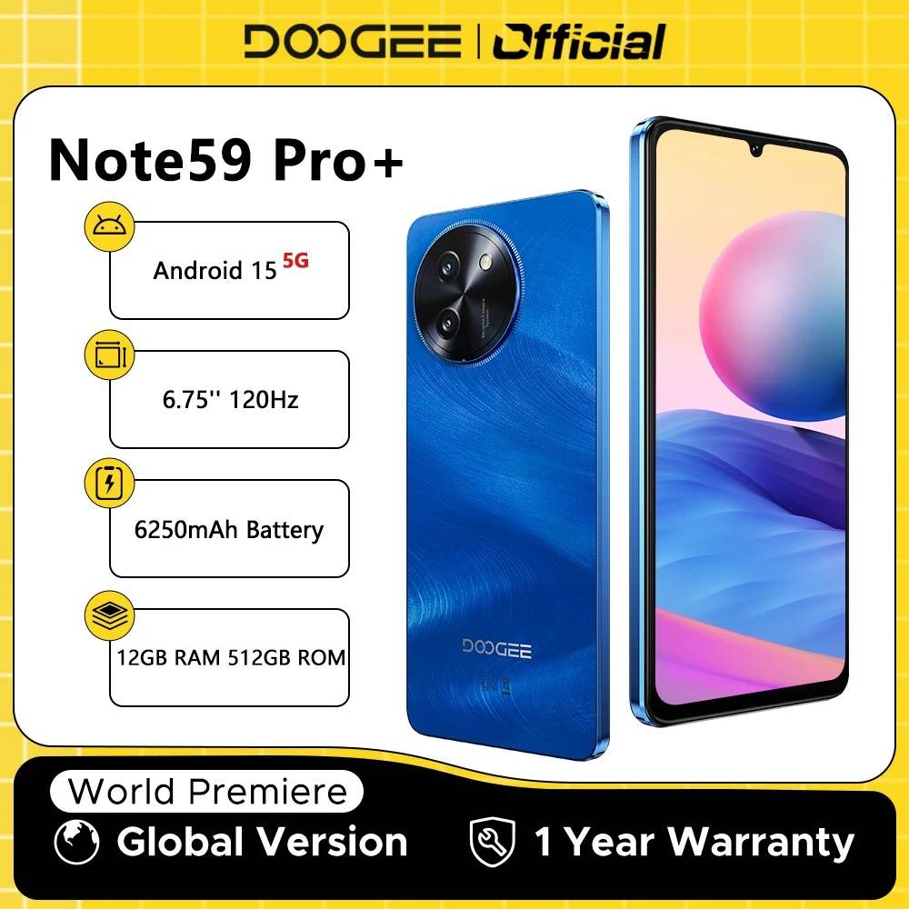 Doogee Note59 Pro+ 5G: Poder e Bateria!
