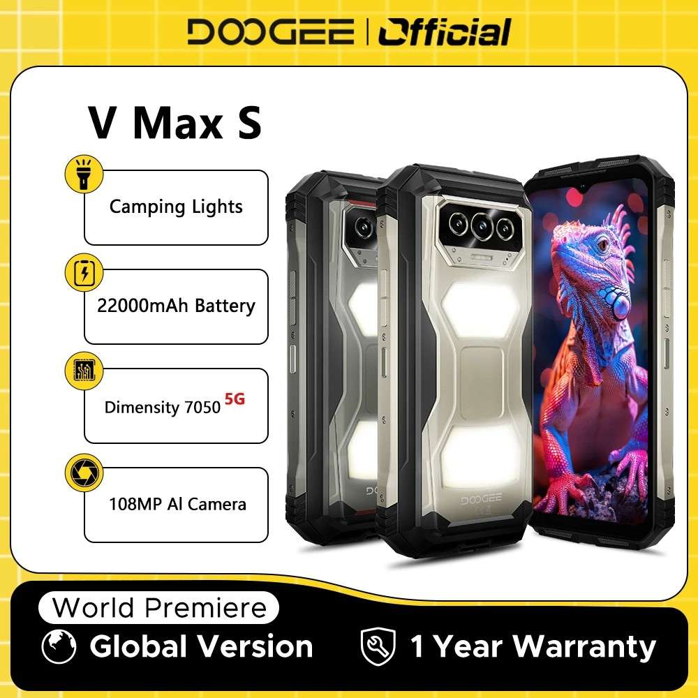 DOOGEE V Max S: O 5G Robusto com Bateria Infinita!