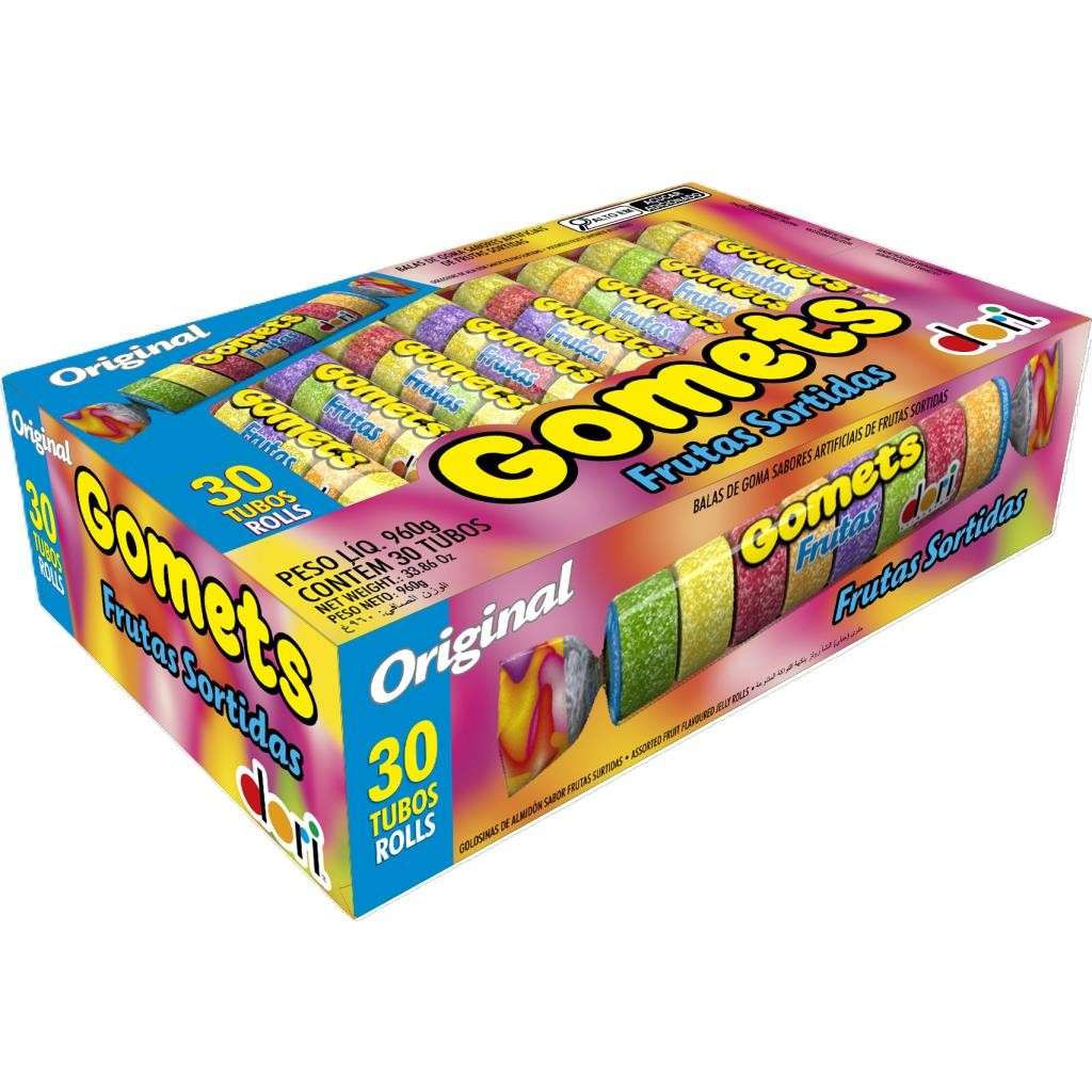 Dori Gomets Tubo Frutas: 30 Balas Deliciosas!