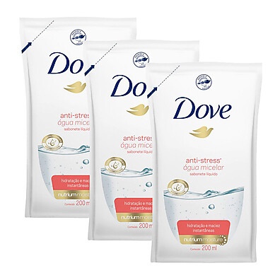 Dove Anti-Stress com Água Micelar – Hidratação e Relaxamento no Banho