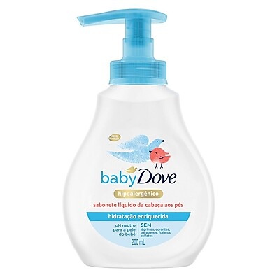 Dove Baby Hidratação Enriquecida 200ml – Sabonete Suave e Hidratante