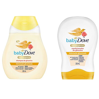 Dove Baby: Shampoo e Condicionador Hidratação