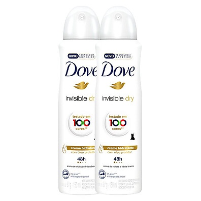 Dove Invisible Dry: Kit com 2 Desodorantes Sem Manchas
